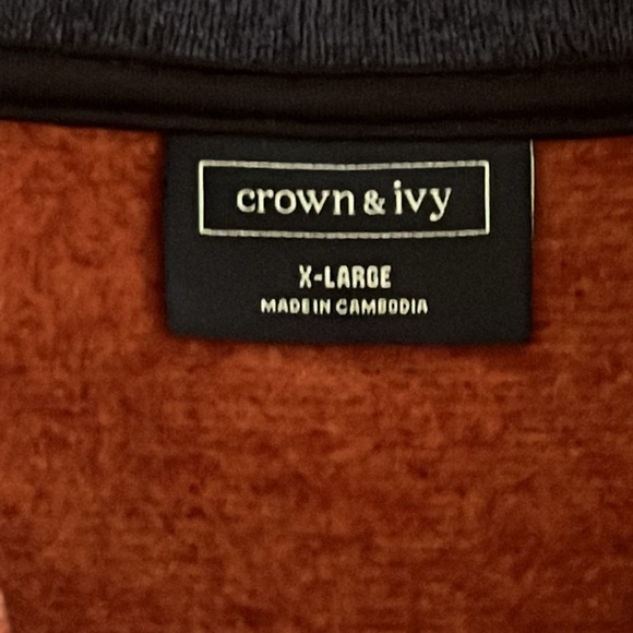 Crown and Ivy men's quarter zip sweater size xl - Picture 3 of 8
